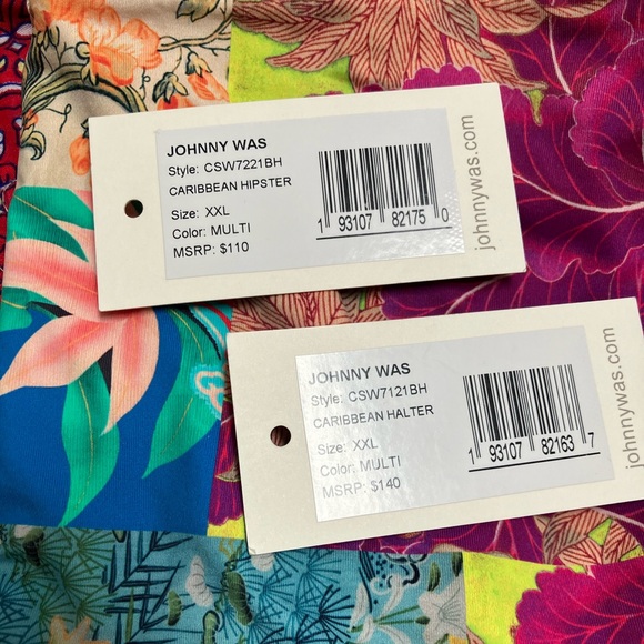 Johnny Was Tropical Floral Bikini XXL Caribbean Multi - Picture 4 of 15